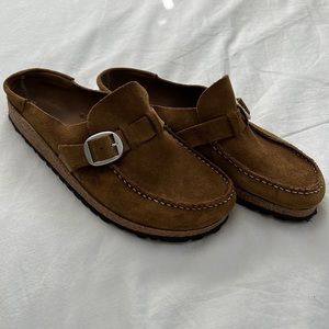 Buckley Suede Leather Birkenstocks, “Tea” colored. Size 40
